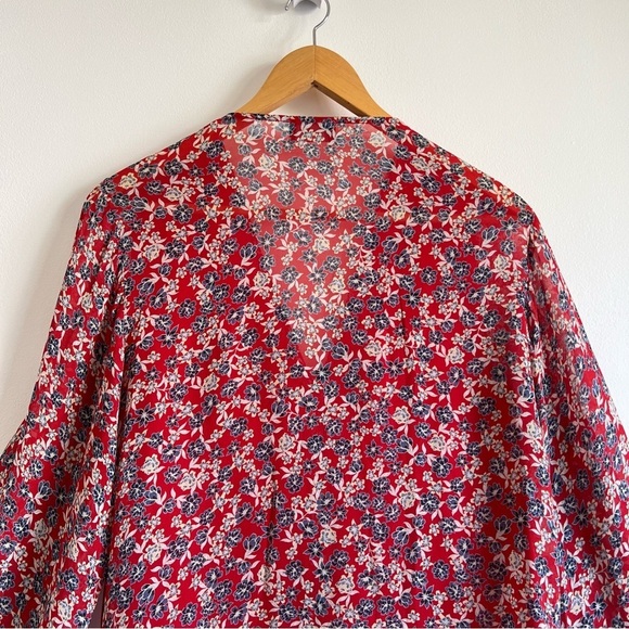 Nicholas Blossom Ruffle Blouse in Red - Picture 13 of 16